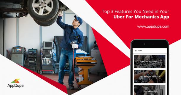 Top 3 features you need in your Uber for Mechanics App logo