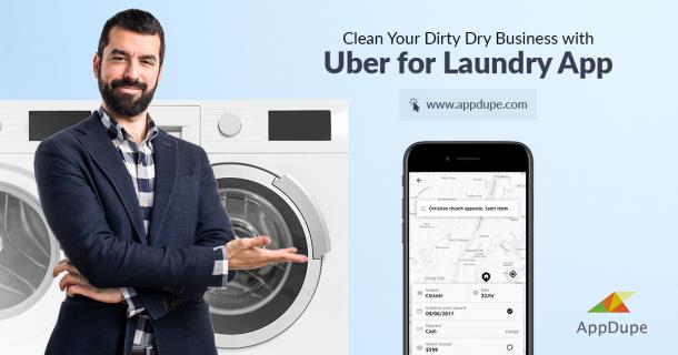 Clean Your dirty dry business with Uber for Laundry App logo