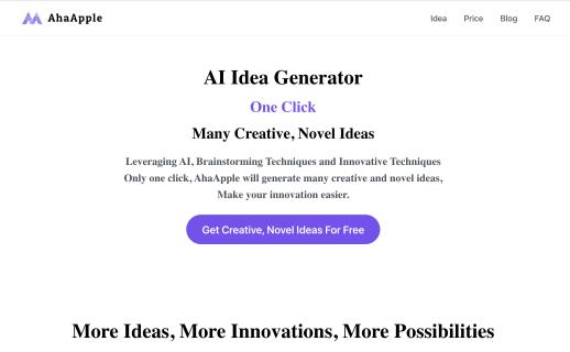 AhaApple. AI Idea Generator. logo