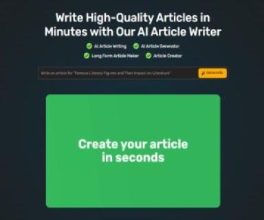 Generate Unique and Compelling Articles with Our AI Article Creator logo