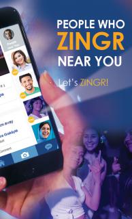 People nearby app Zingr chat people around you logo