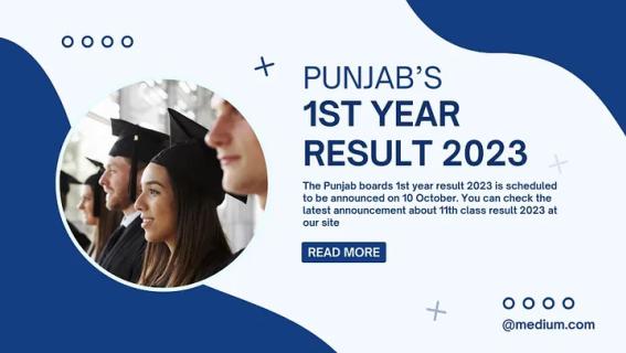 Announcement of 1st Year Result 2023 by Punjab Boards logo