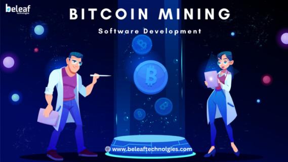 Bitcoin mining software development logo