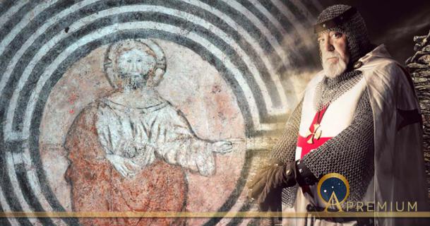 Christ in the Labyrinth, Pointing to a Sacred Pilgrimage of the Knights’ Templar logo