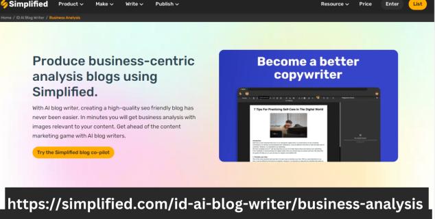 Tulis Blog Analisis Bisnis Secara Online Gratis dengan Bantuan Simplified logo