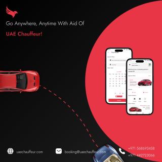 "UAE Chauffeur Unleashed: Where Luxury Meets the Highway" logo