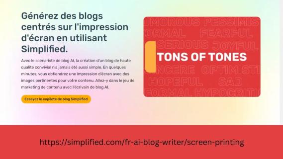 Devenez un Rédacteur de Blog en Sérigraphie en Ligne avec Simplified logo