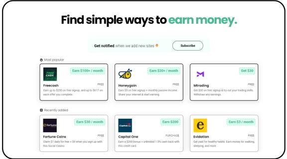 Find simple ways to earn money logo