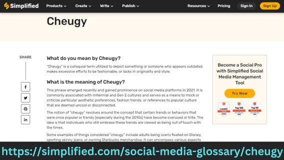 Cheugy Insights: Exploring Its Meaning in the Social Media Glossary | Simplified logo