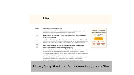 The Ultimate Guide to Flex in Social Media Glossary | Simplified logo