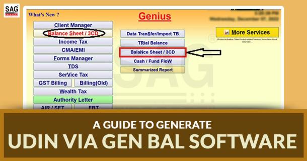 Easy Steps to Produce UDIN Using Gen Bal Software logo