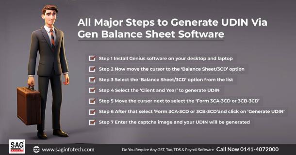 SAG Infotech Gen Bal Software for Generating UDIN Number logo