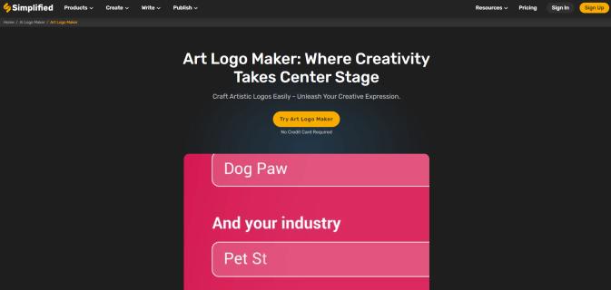 Enhance Your Brand's Recognition with AI Art Logos from Our Logo Maker | Simplified logo