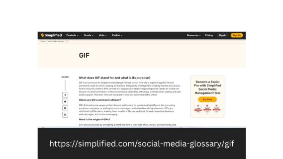 Unveiling the Definition of GIF in the Social Media Glossary | Simplified logo