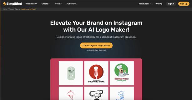 Elevate Your Brand on Instagram with Our AI Instagram Logo Maker | Simplified logo