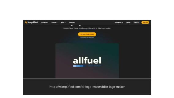 Simplified: AI Bike Logo Maker - Enhance Your Bike Branding logo