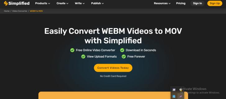 Simplified: Simplify Your Multimedia Experience - Easily Convert WEBM to MOV logo