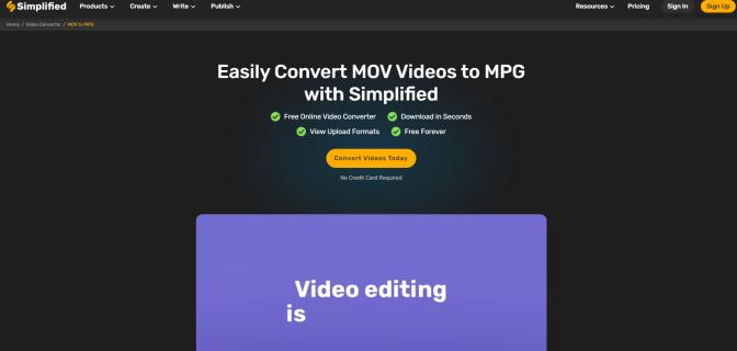 Simplified: Easily Convert MOV Videos to MPG with Our User-Friendly Tool logo