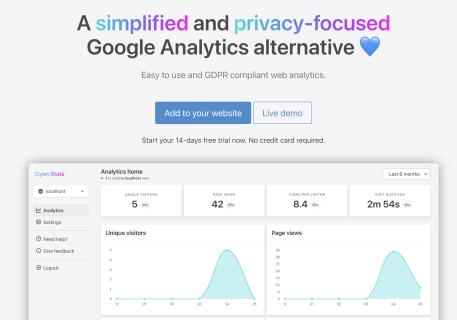 Cyan Stats - A simplified and privacy-focused Google Analytics alternative logo