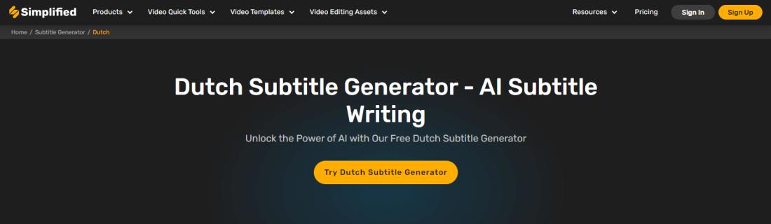 Transform Videos with Dutch Subtitles: Try Simplified's Tool Now logo