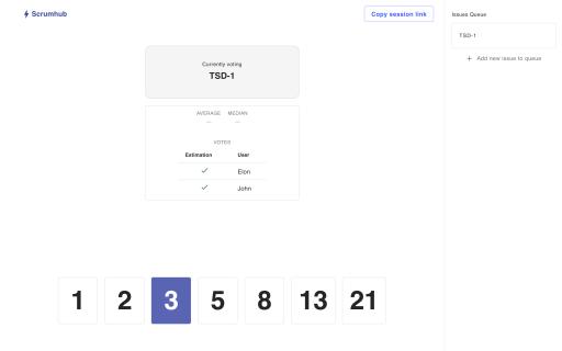 Free Planning Poker with Scrumhub logo