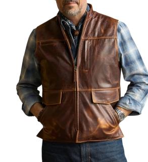 Sleek and Sophisticated: Men's Leather Vests Collection logo