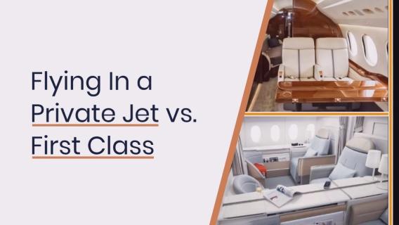 Flying In a Private Jet vs First Class logo