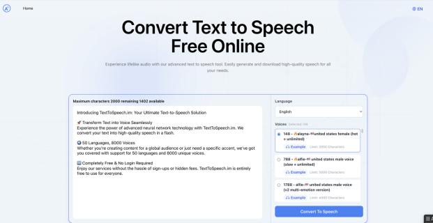 TexttoSpeech.im: Convert  Text to Speech Free Online logo