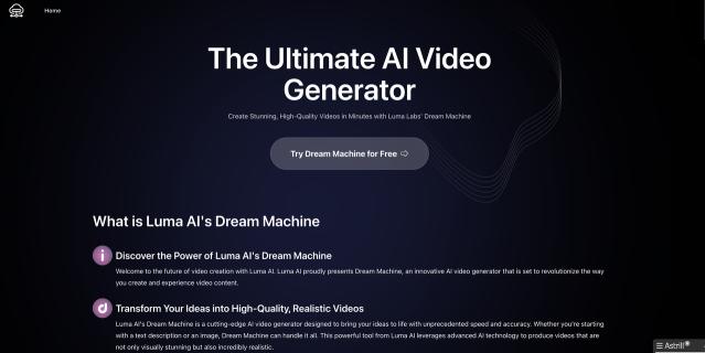 Luma AI Video Generator Free Online by Dream Machine logo