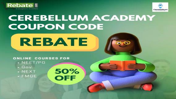 Use Cerebellum Academy Coupon Code REBATE to get 50% OFF logo