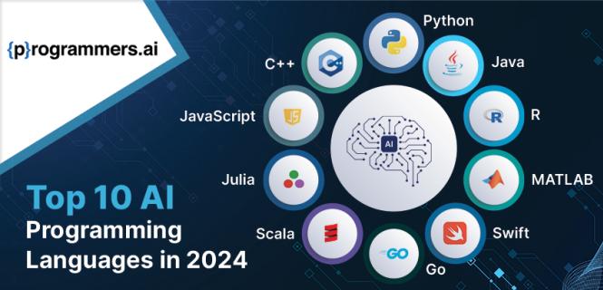 Top 10 AI Programming Languages in 2024 logo