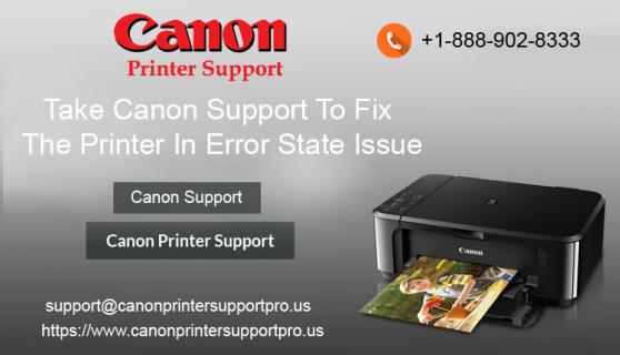 How to resolve canon printer in error state? logo