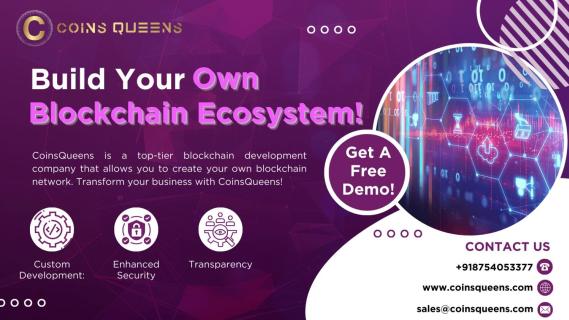 Build Your Own Blockchain Ecosystem with CoinsQueens logo