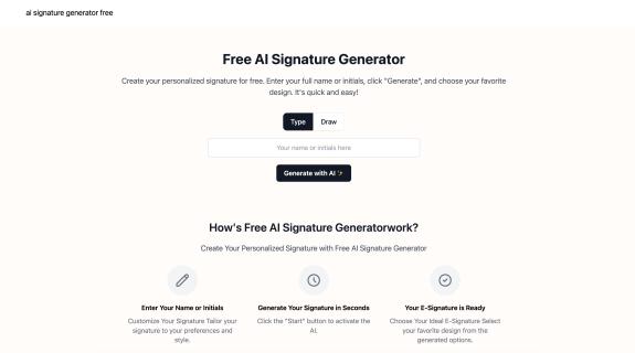 Free AI Signature Generator logo