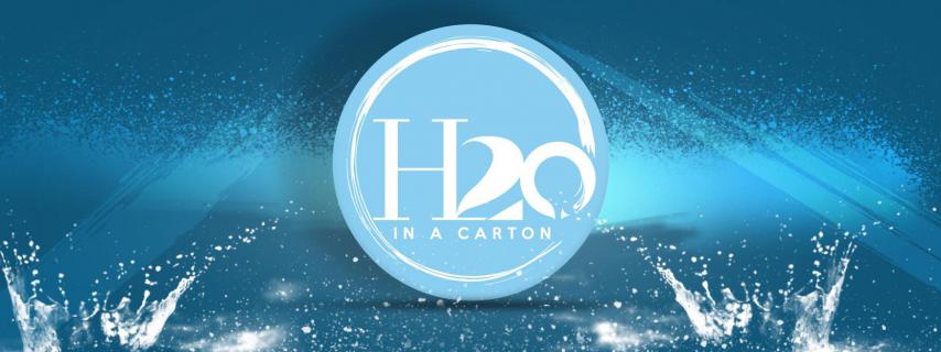 H2O in a carton logo