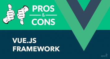 Pros and Cons of Vue.js framework logo