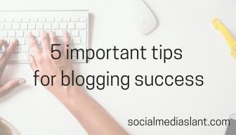 5 important tips for blogging success logo