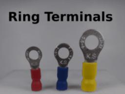 Ring terminals - UL listed, vinyl insulated or non-insulated. logo